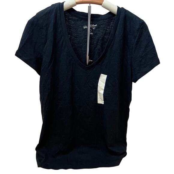 Universal Thread Women's Black Short Sleeve V-Neck T-Shirt - Size Large - NWT - Picture 1 of 7